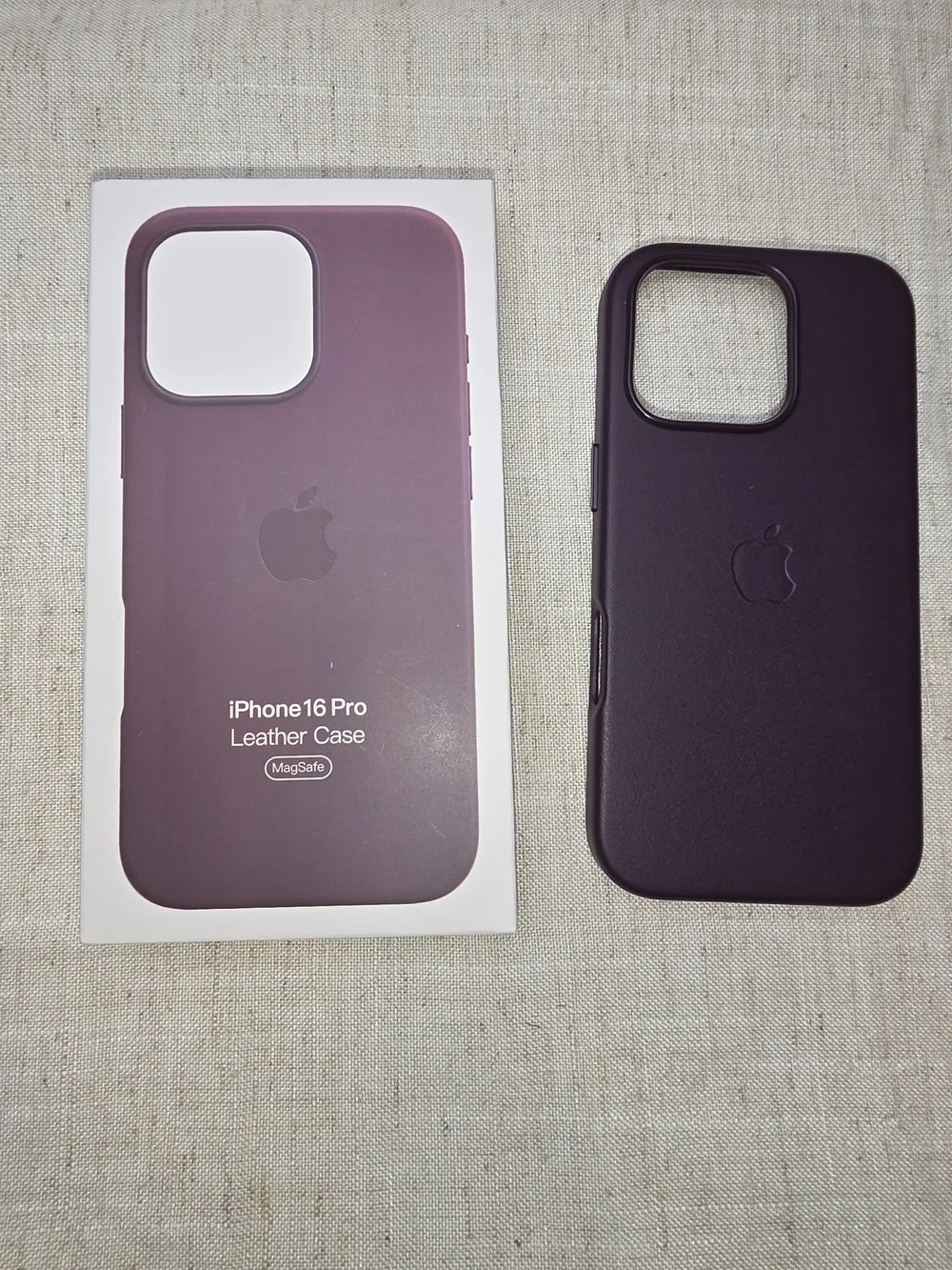 Apple iPhone 16 Pro Leather Case - Deep Plum